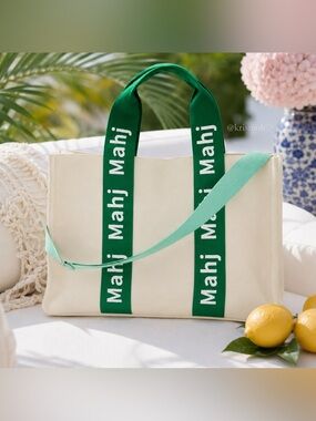 Oh My Mahjong Kelly Green Mahj It All tote bag